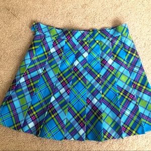 Bright plaid mini skirt